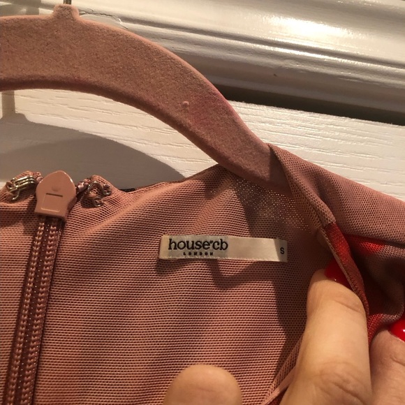 House of CB Red and Pink Floral Long Sleeve Dress - Picture 4 of 5